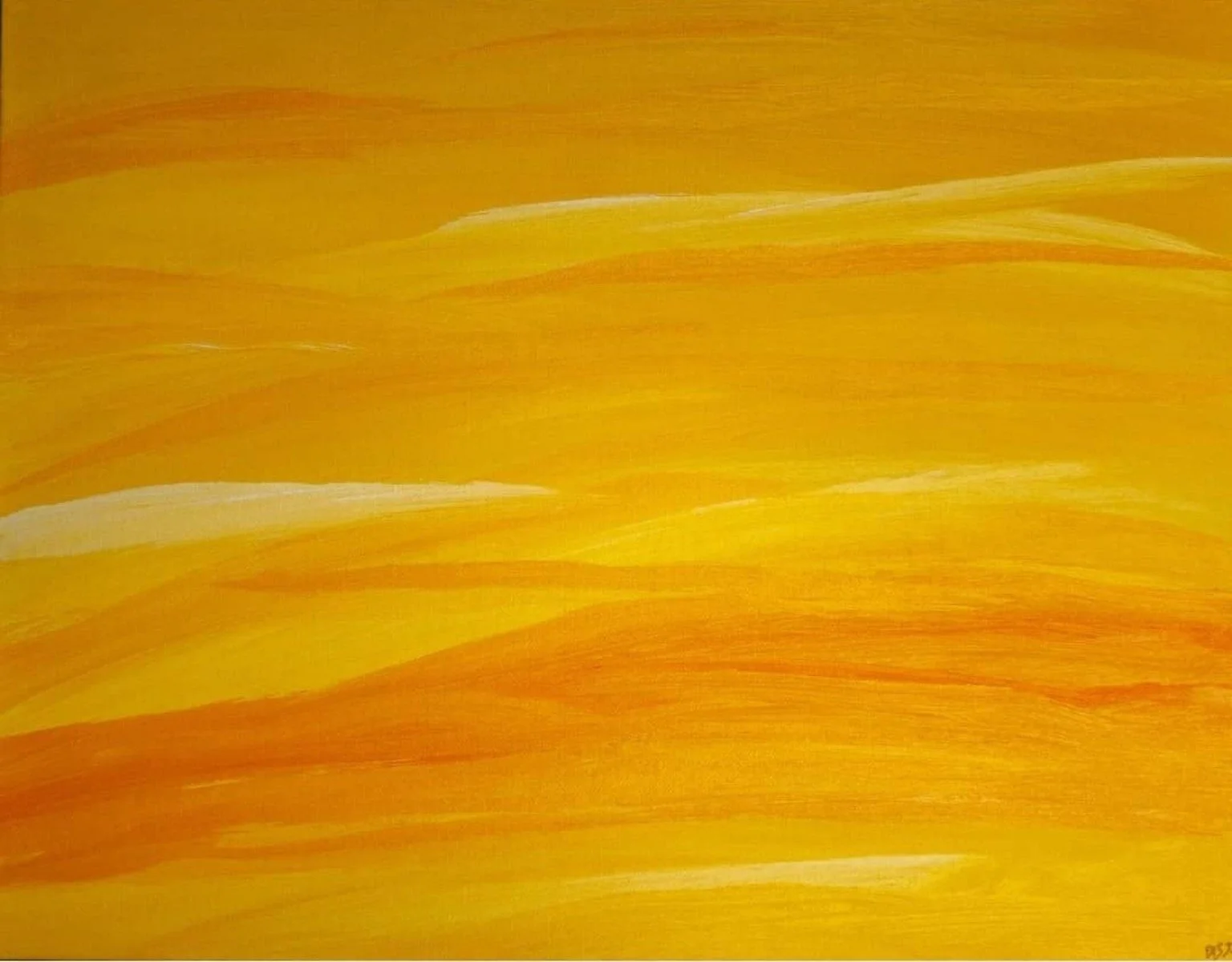 Dreamscape in Yellow, abstract painting by Deirdre Burton