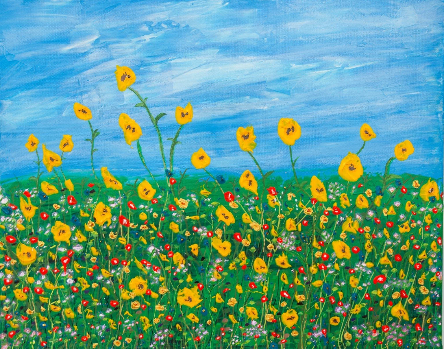 Spring, sold original painting by Deirdre Burton