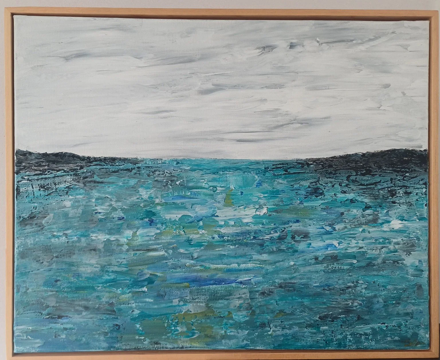 Wild Way, an original acrylic seascape painting by Galway-based Irish artist Deirdre Burton