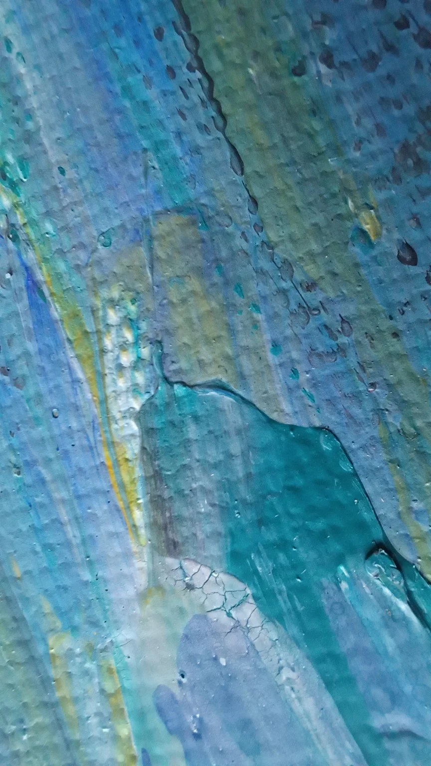Close-up detail of Wild Way, a textured original acrylic seascape painting by Irish artist Deirdre Burton