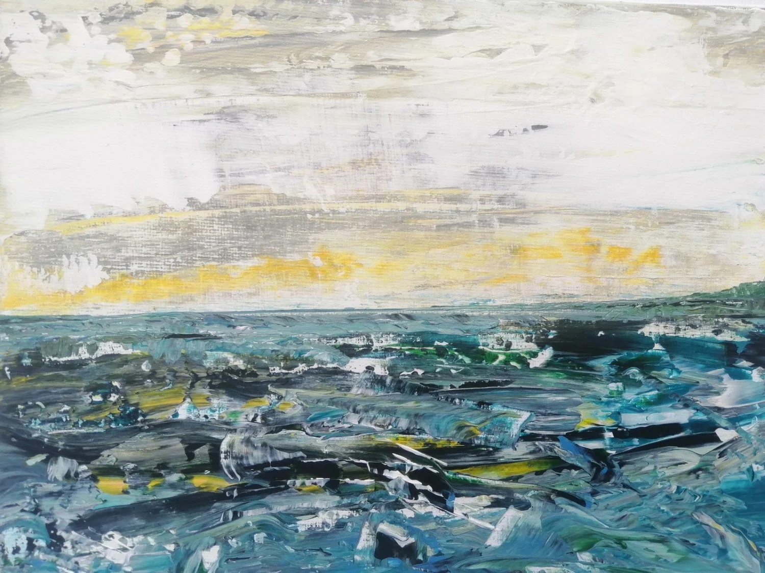 Nice Bounce in It Today, Wild Atlantic Way, painting by Deirdre Burton