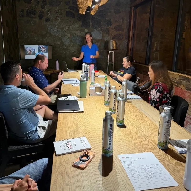 Kathryn speaking infront of TPS members during masterclass