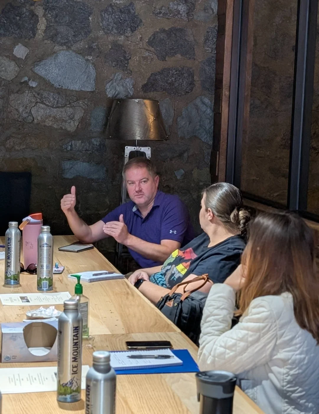 TPS members in discussion during complex injury networking event