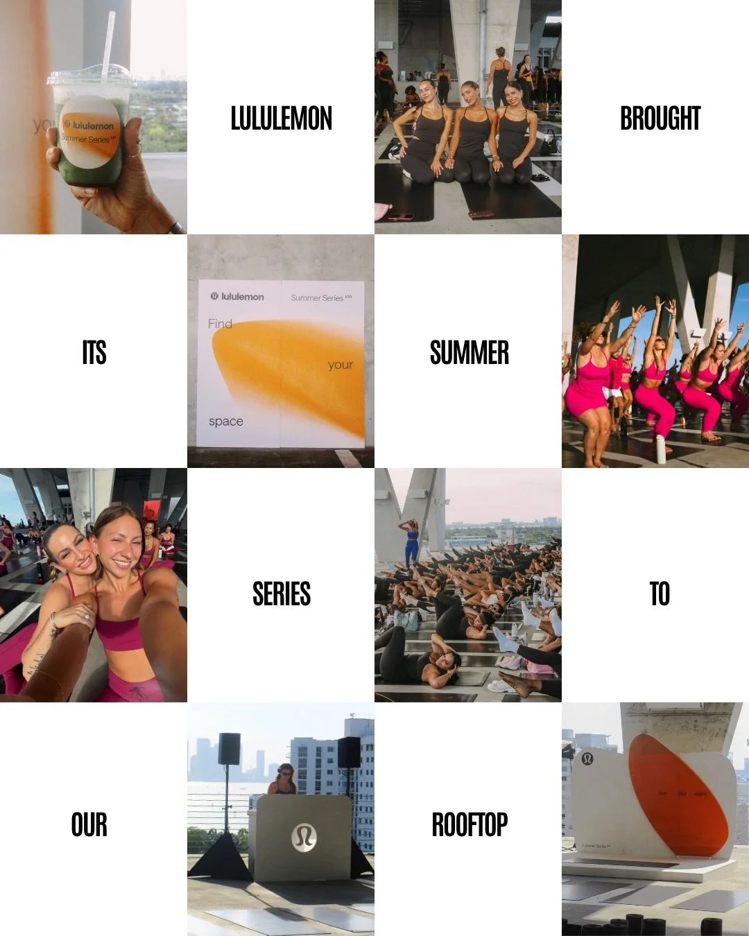 @lululemon brought its Summer Series to Miami with @wellupcollective, and the community kept showing up, week after week. 🧡
Free sessions, a new instructor each time, and the same open-sky view to flow under.

Planning an activation with this kind o
