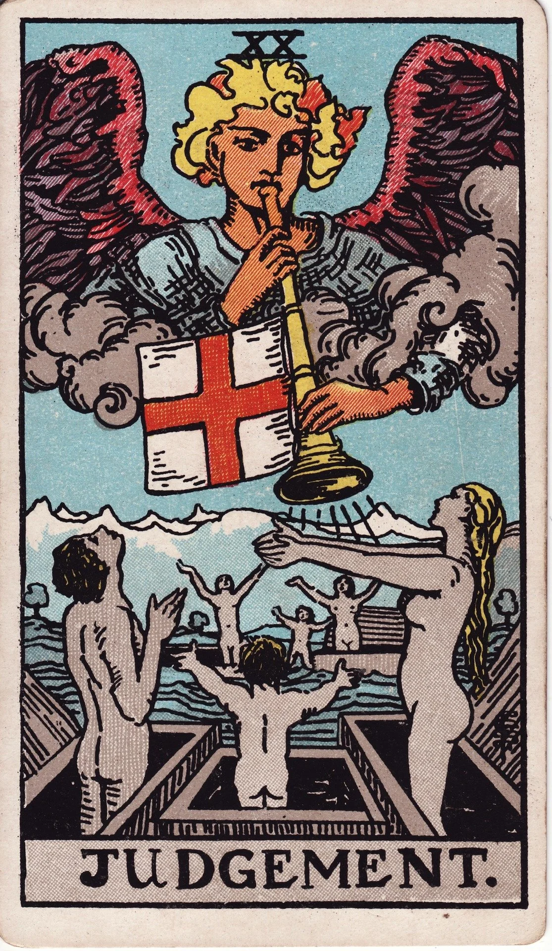 Le Jugement, arcane majeur du Tarot Rider Waite Smith, symbole de transformation et de prise de conscience