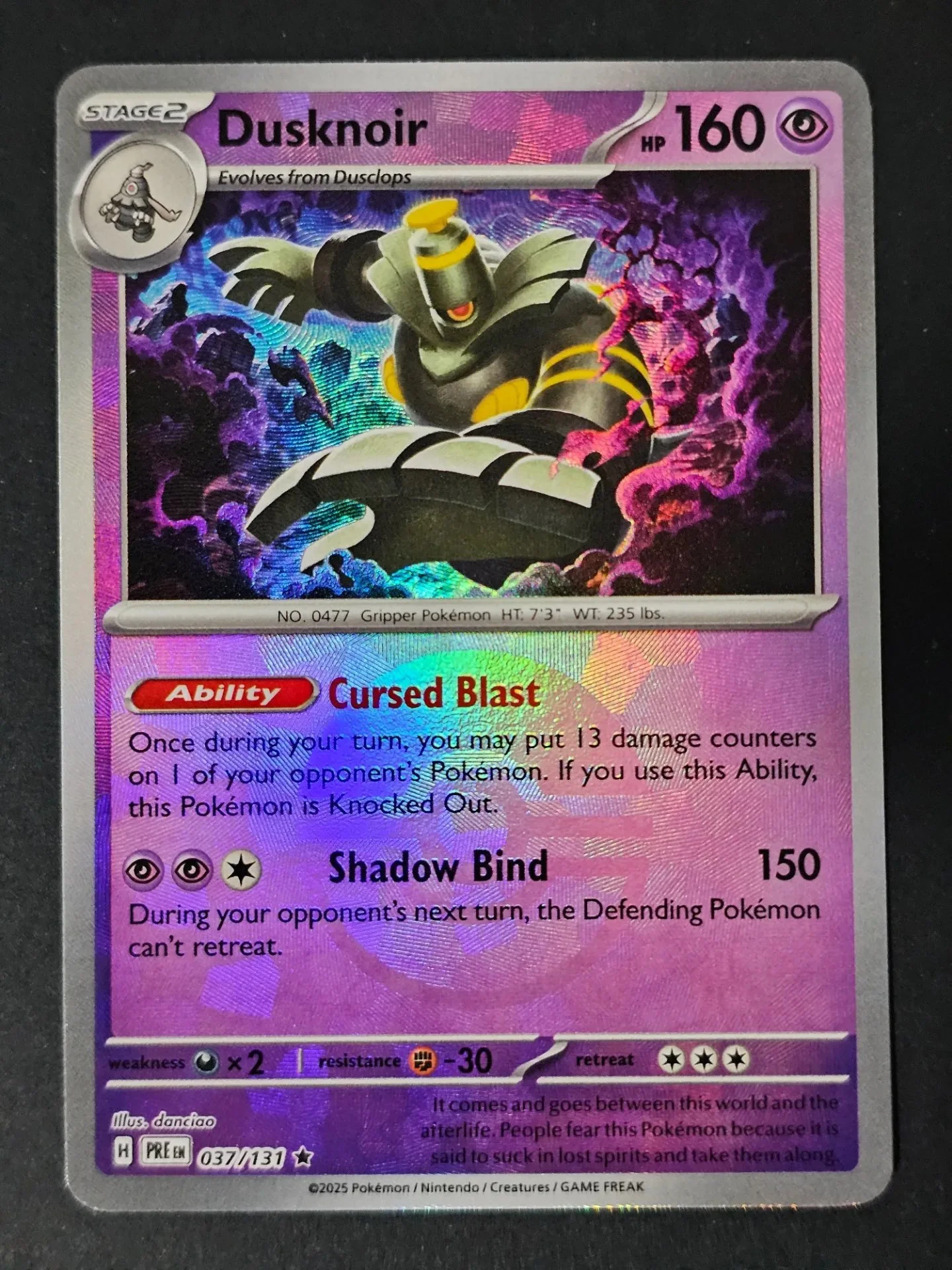 Dusknoir 037/131 - Poke Ball Pokemon Prismatic Evolutions
