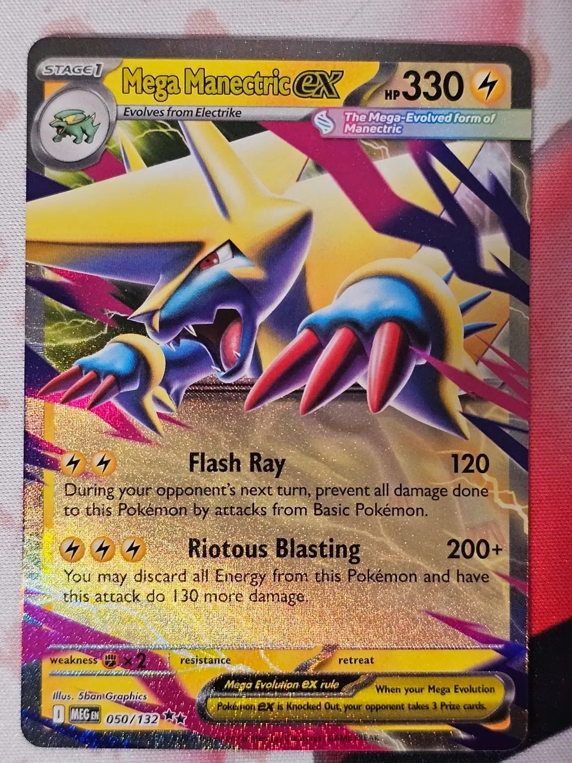 Mega Manectric EX 050/132 - Double Rare Pokemon Mega Evolutions