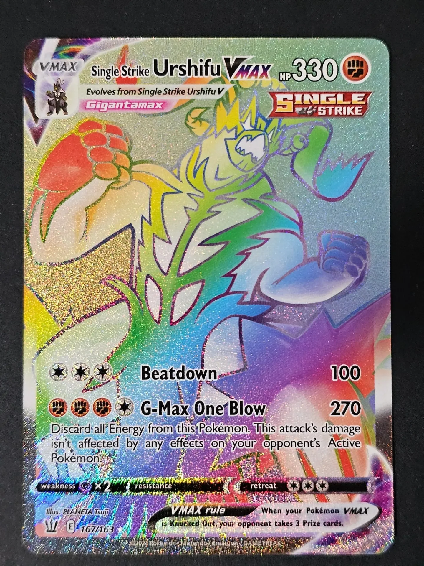 Single Strike Urshifu VMAX 167/163 - Ultra Rare Pokemon Battle Styles