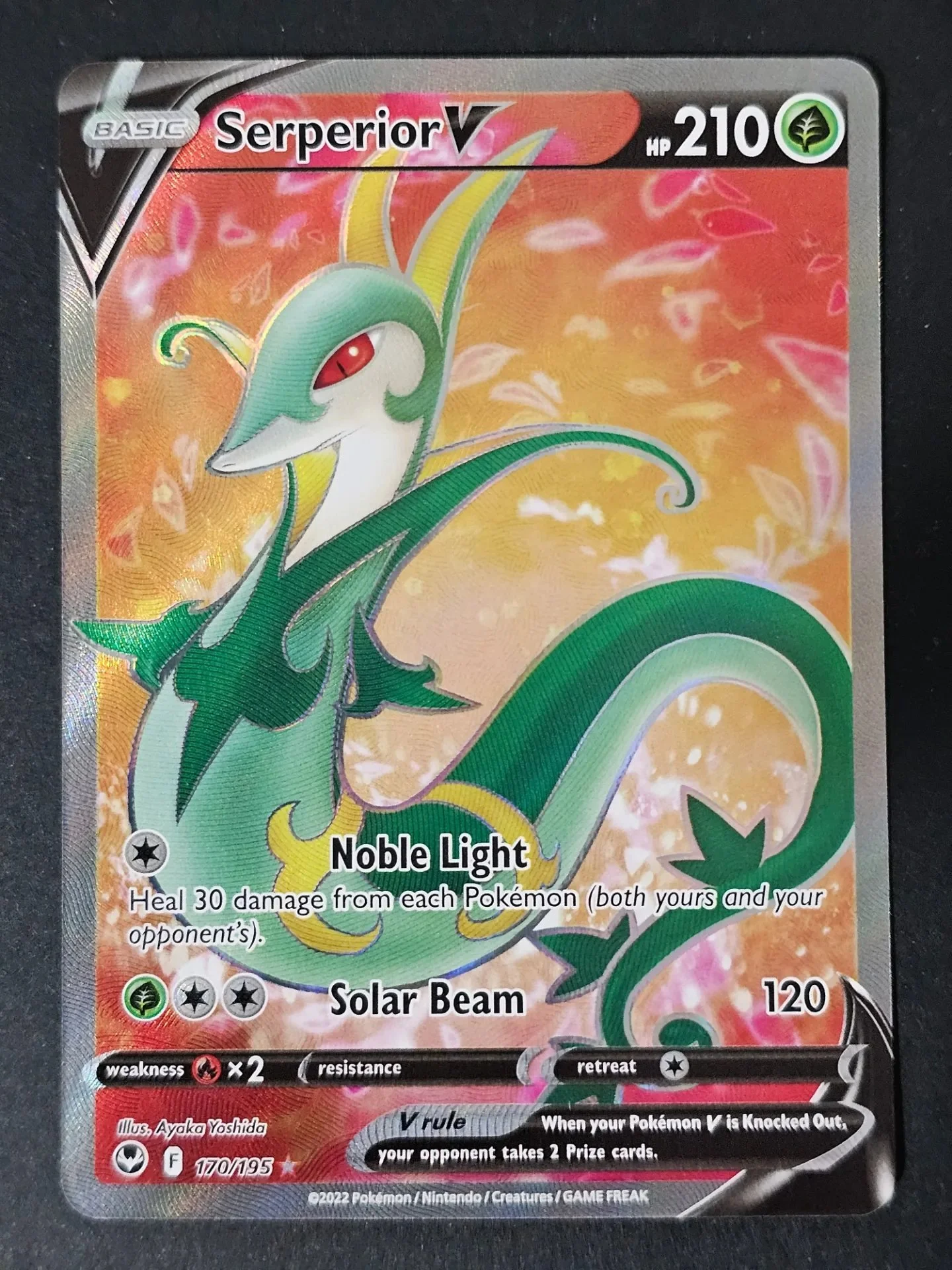 Serperior V 170/195 - Ultra Rare Pokemon Silver Tempest