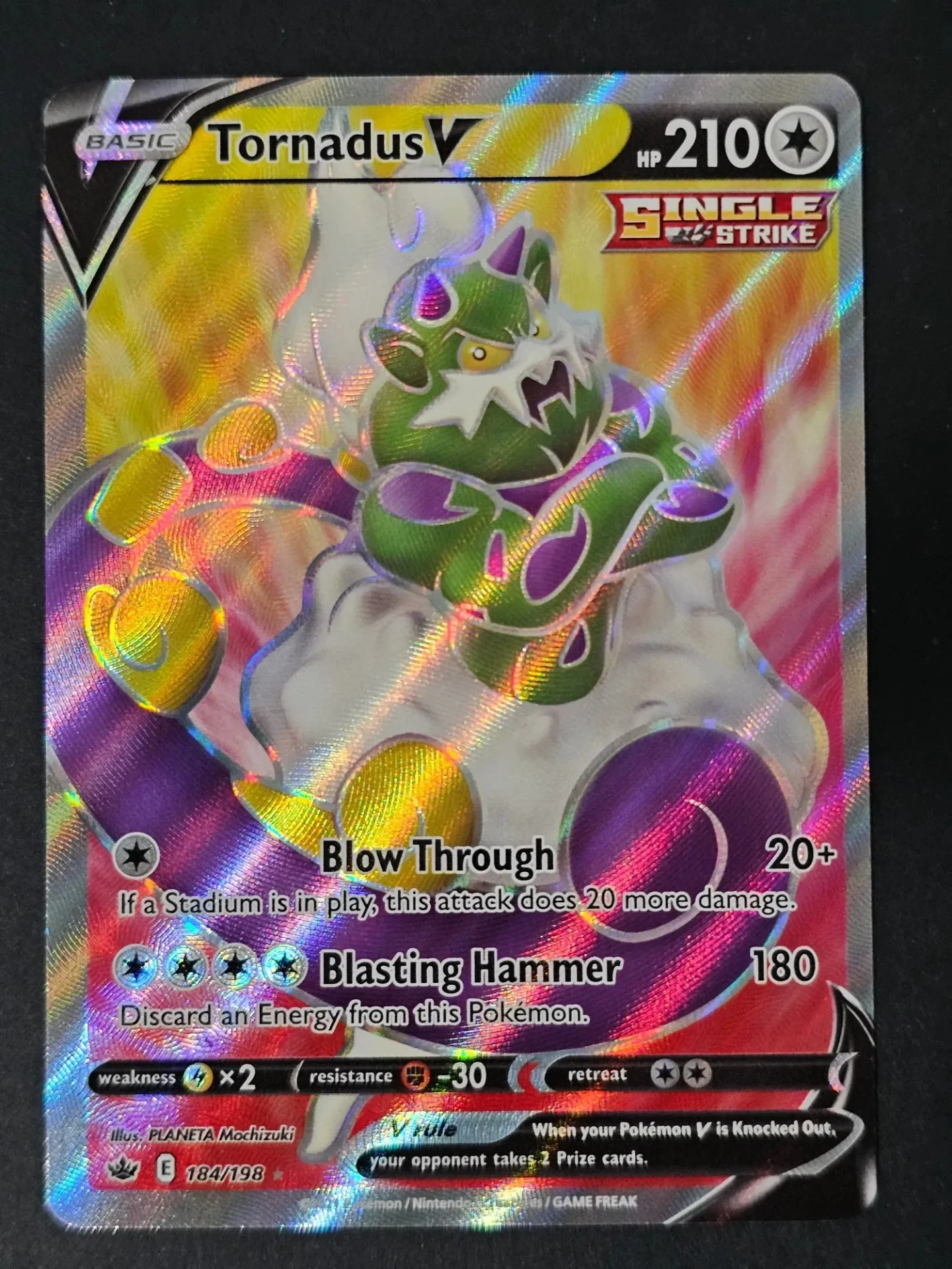 Tornadus V 184/198 - Ultra Rare Pokemon Chilling Reign