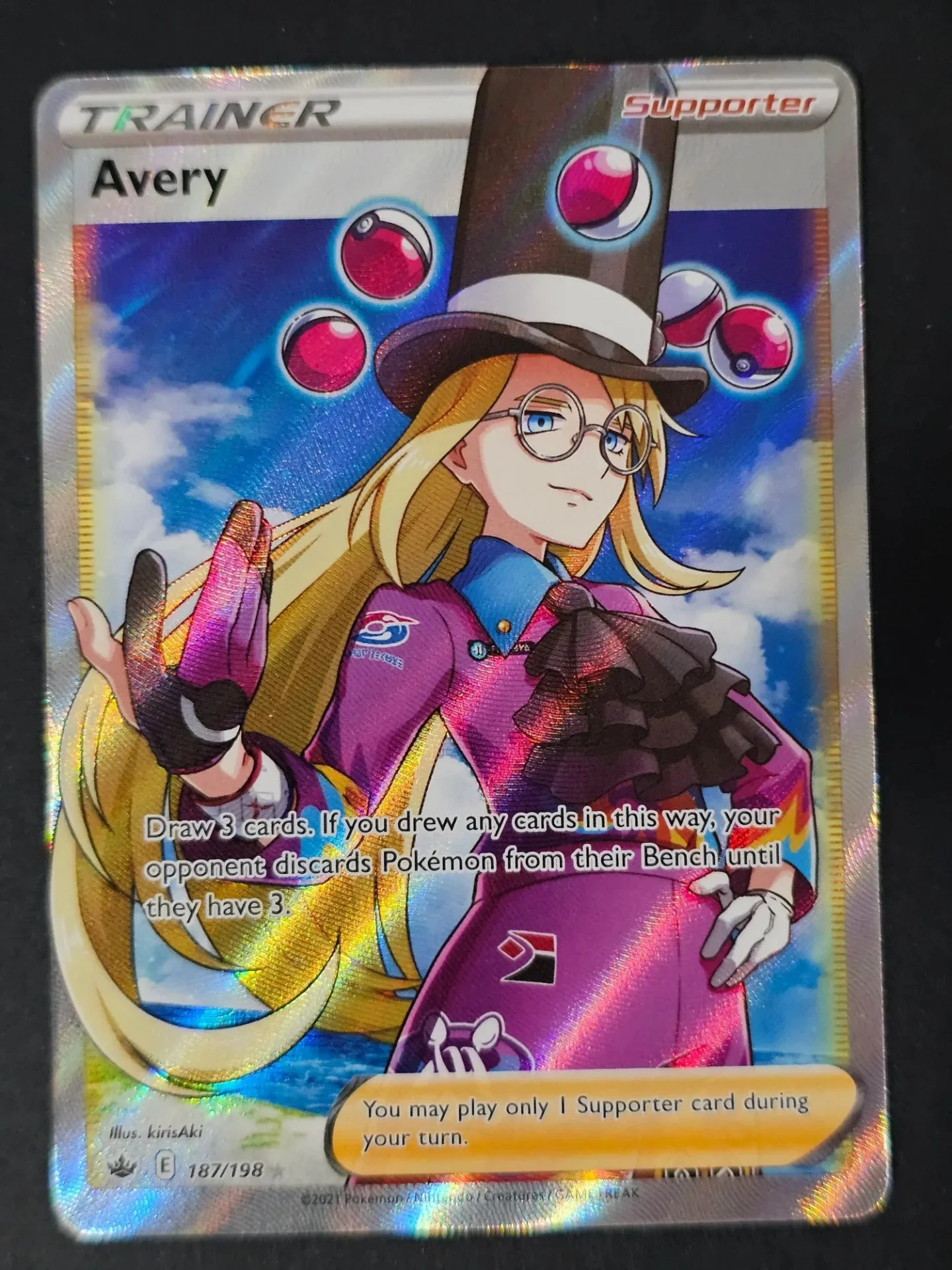 Avery 187/198 - Ultra Rare Pokemon Chilling Reign