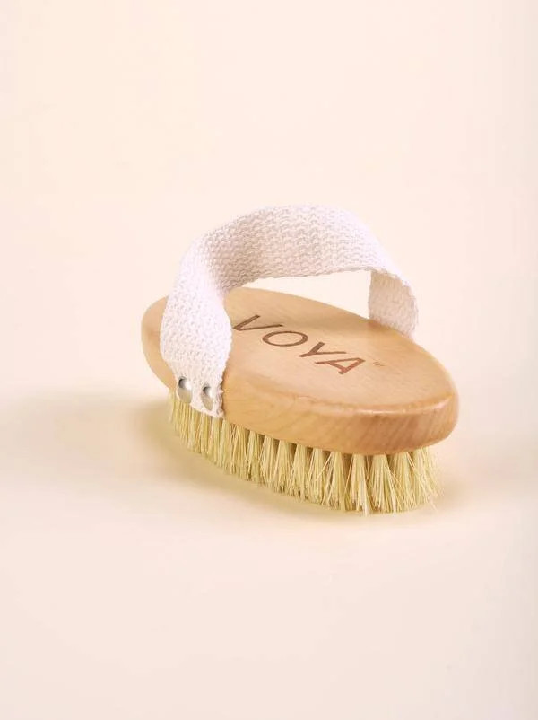 EXFOLIATING BODY BRUSH & ORGANIC COTTON POUCH