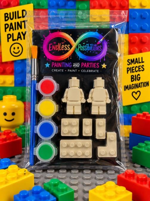 Block Party Kit (Small Lego People, Block Pieces May Vary In Shape)