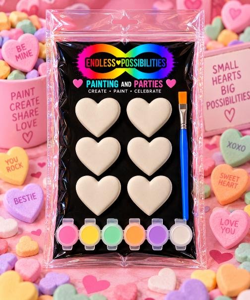 Mixed Messages Kit (Paint Your Own Conversation Hearts)