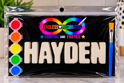 Paint Your Own Name Kit (Six Letters and Up)