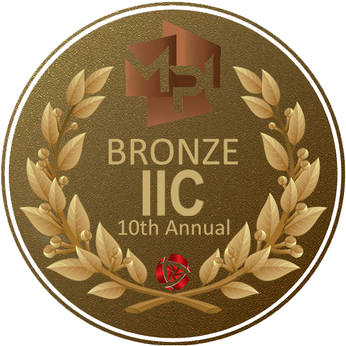 Bronze award medal with Laurel wreath, Tenth Annual MPA logo at the top.