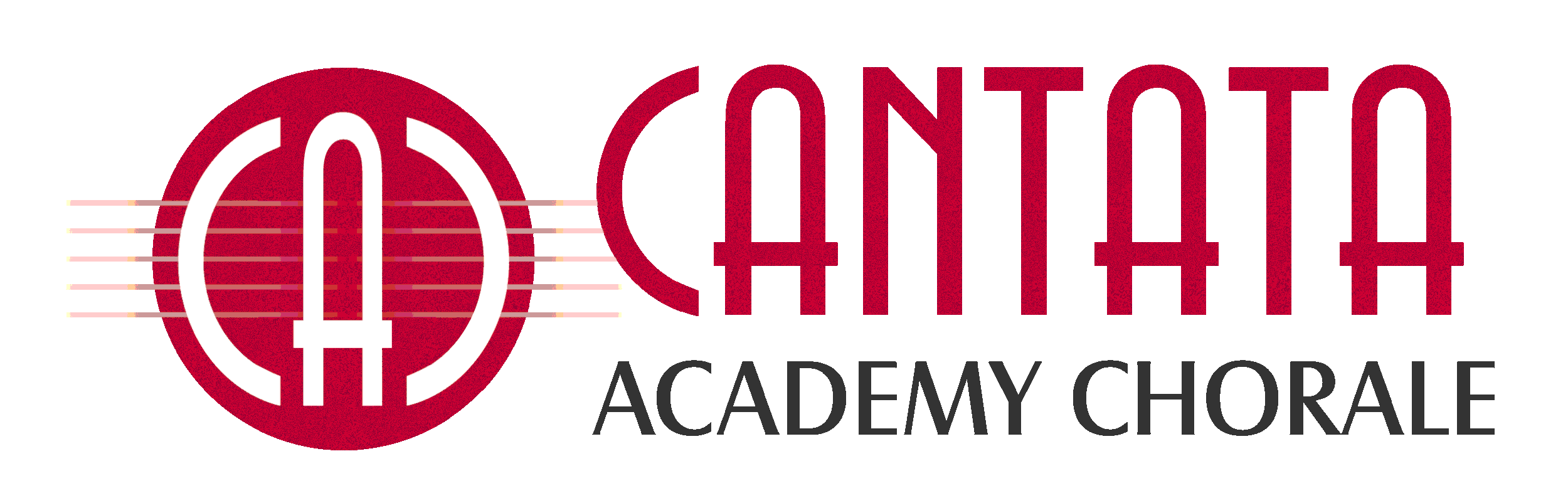 Contoto Academy Chorale logo with stylized musical symbol and text in red and black