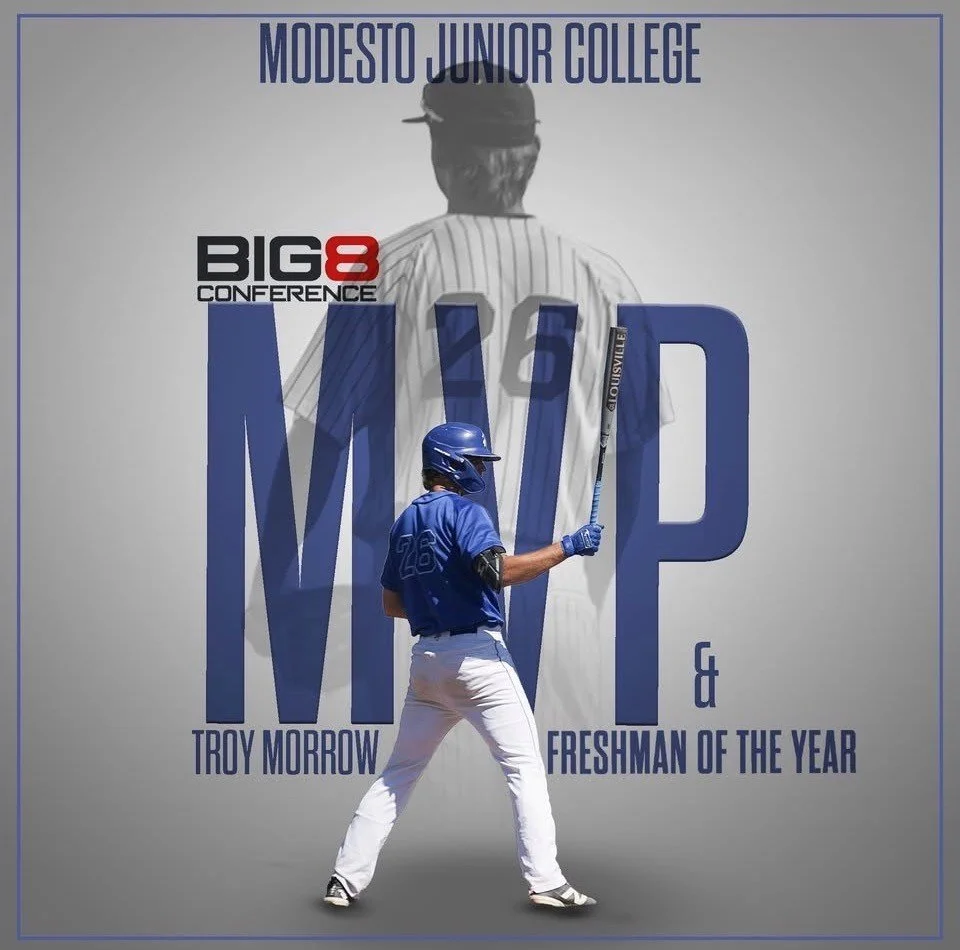 Modesto Junior College baseball athlete outfielder