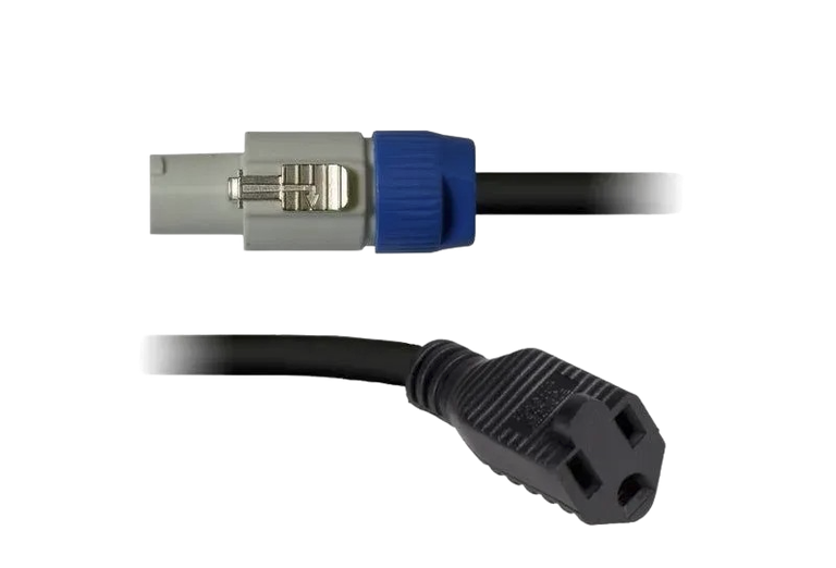 6-inch powerCON® Compatible (Male) to Grounded Edison (Female) Cable