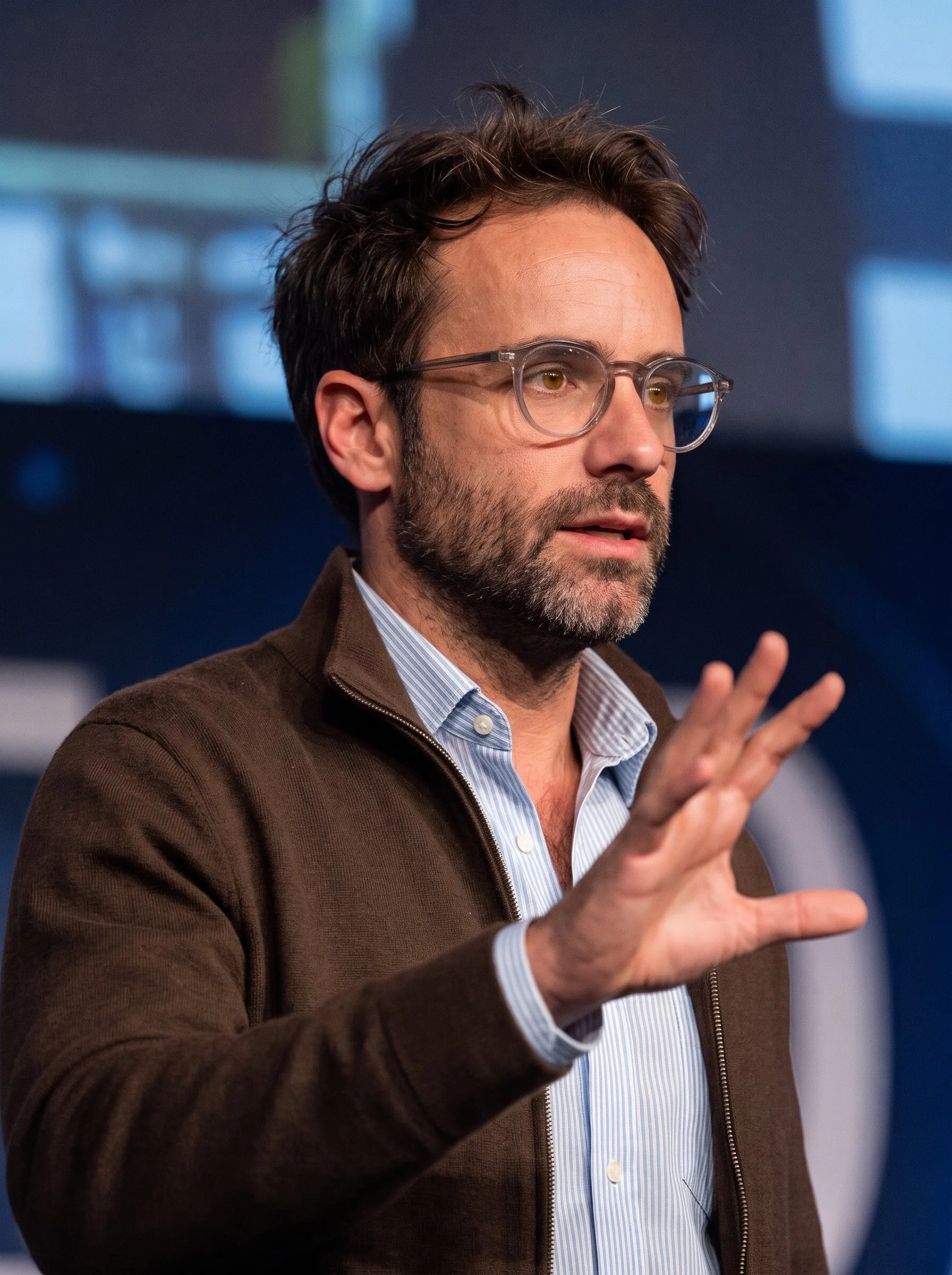 Juan Amores in an development conference