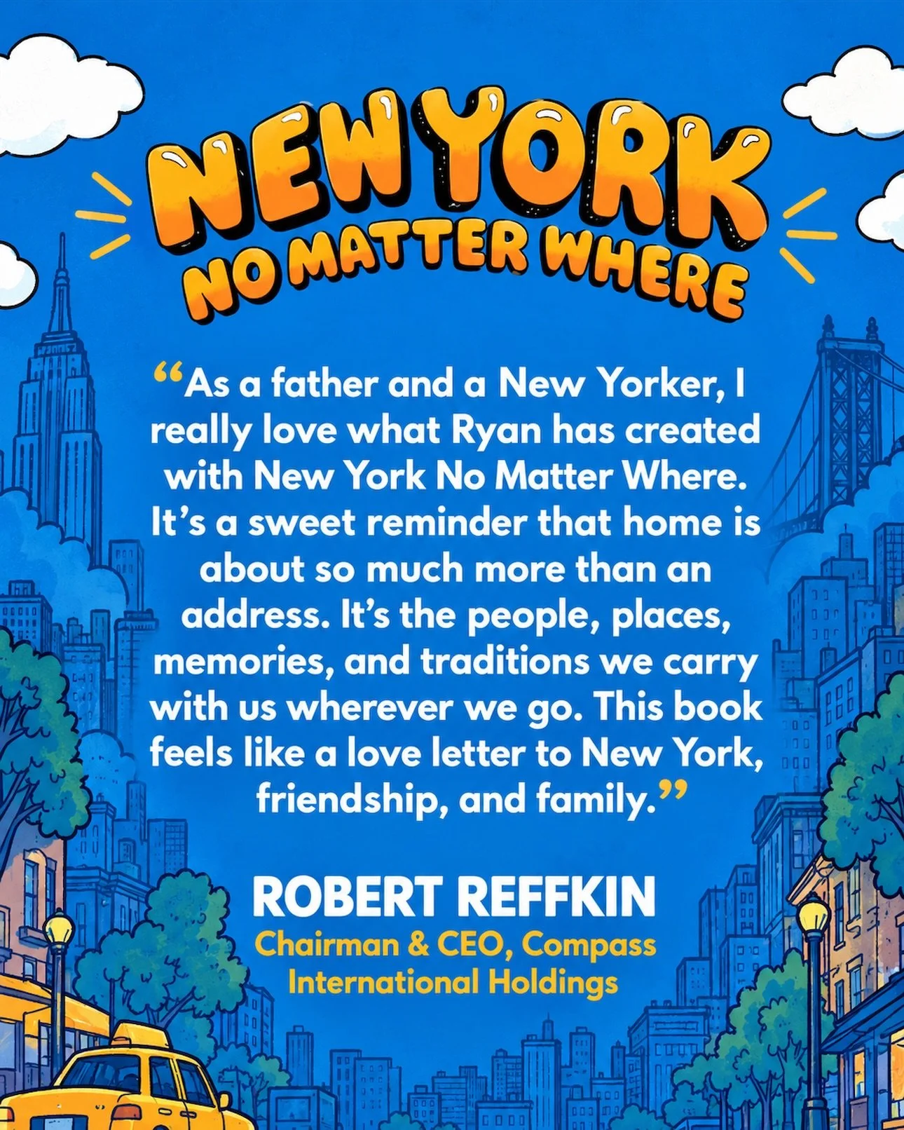 When @robreffkin calls New York No Matter Where a love letter to New York, friendship, and family, it means the world to us! 🗽💙

At its heart, this book is about something we all know to be true: home is so much more than a place. It&rsquo;s the pe