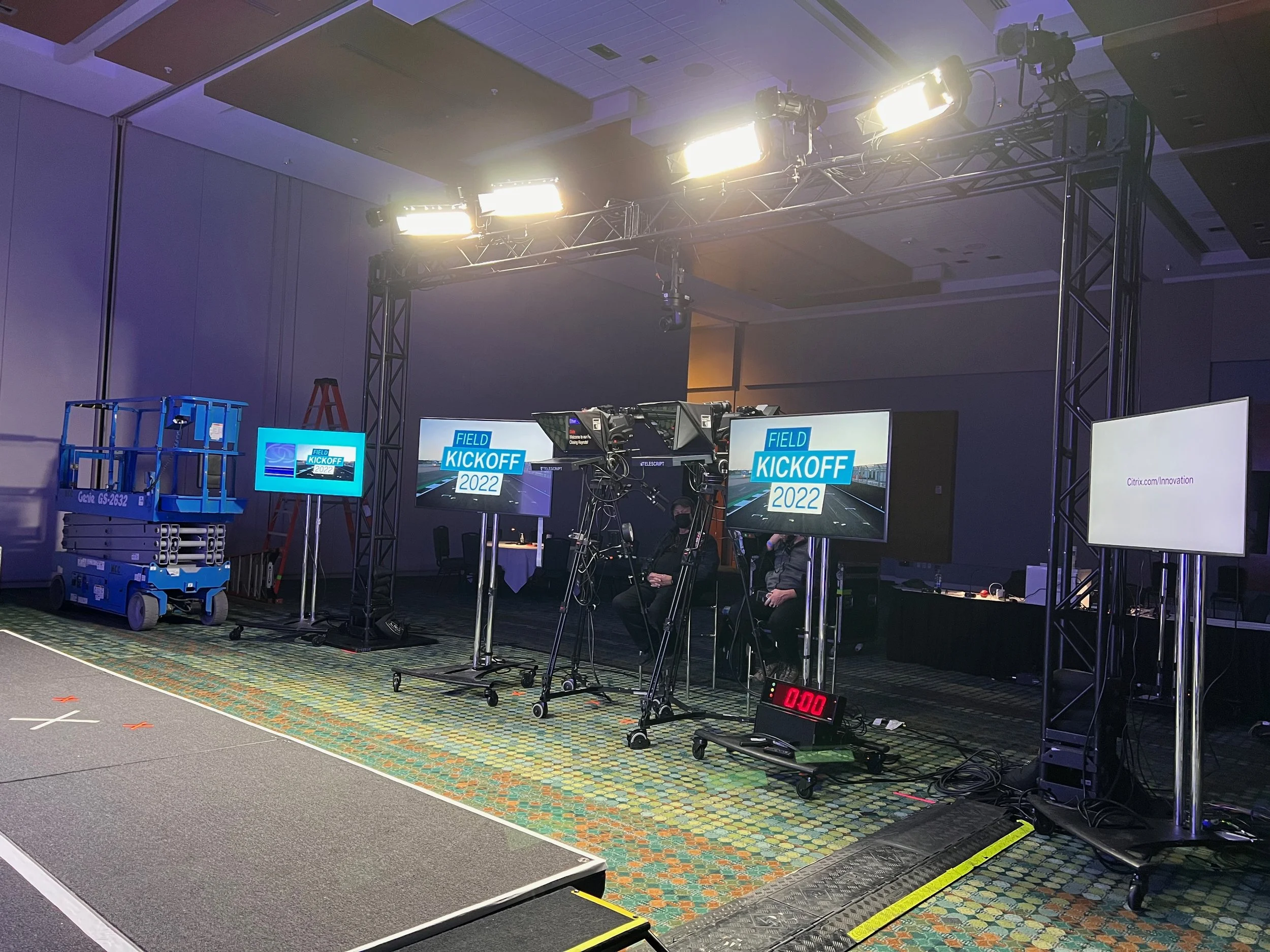 Behind the scenes image of filming Citrix Field Kickoff 2022