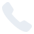 Icon of a white telephone receiver on a dark background.