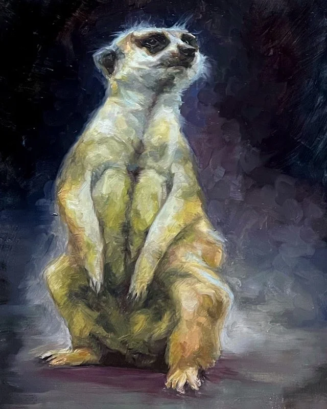 After the Manor: Mozart, 12x9", oil on panel, SOLD