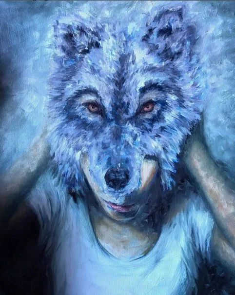 The Good Wolf, First Painting I Ever Sold