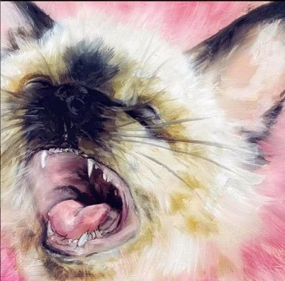 Finn, the second Cat Portrait, 10x10" SOLD