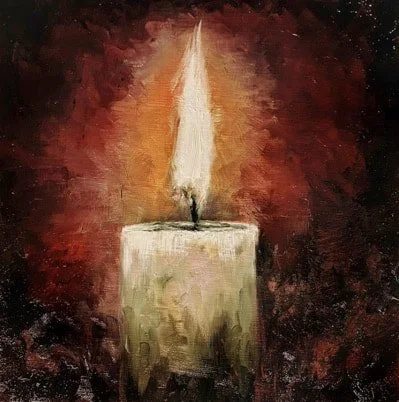 Hope begins in the dark II, study 8x8" SOLD