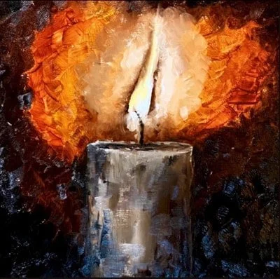 Hope begins in the dark, study 8x8"