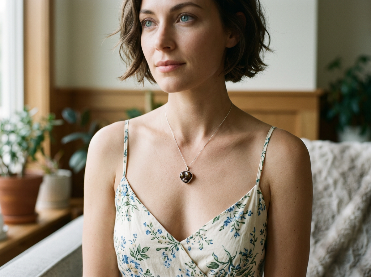 Handcrafted 14k white gold necklace featuring a stunning green and blue fire agate