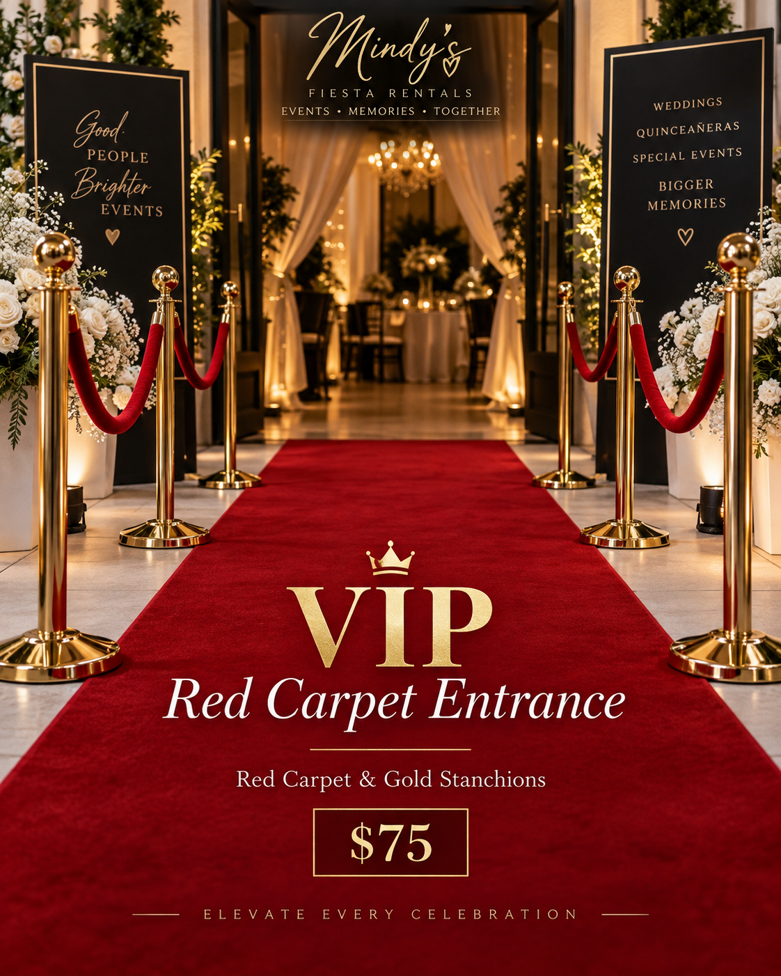 ❤️ Red carpet with stanchions
