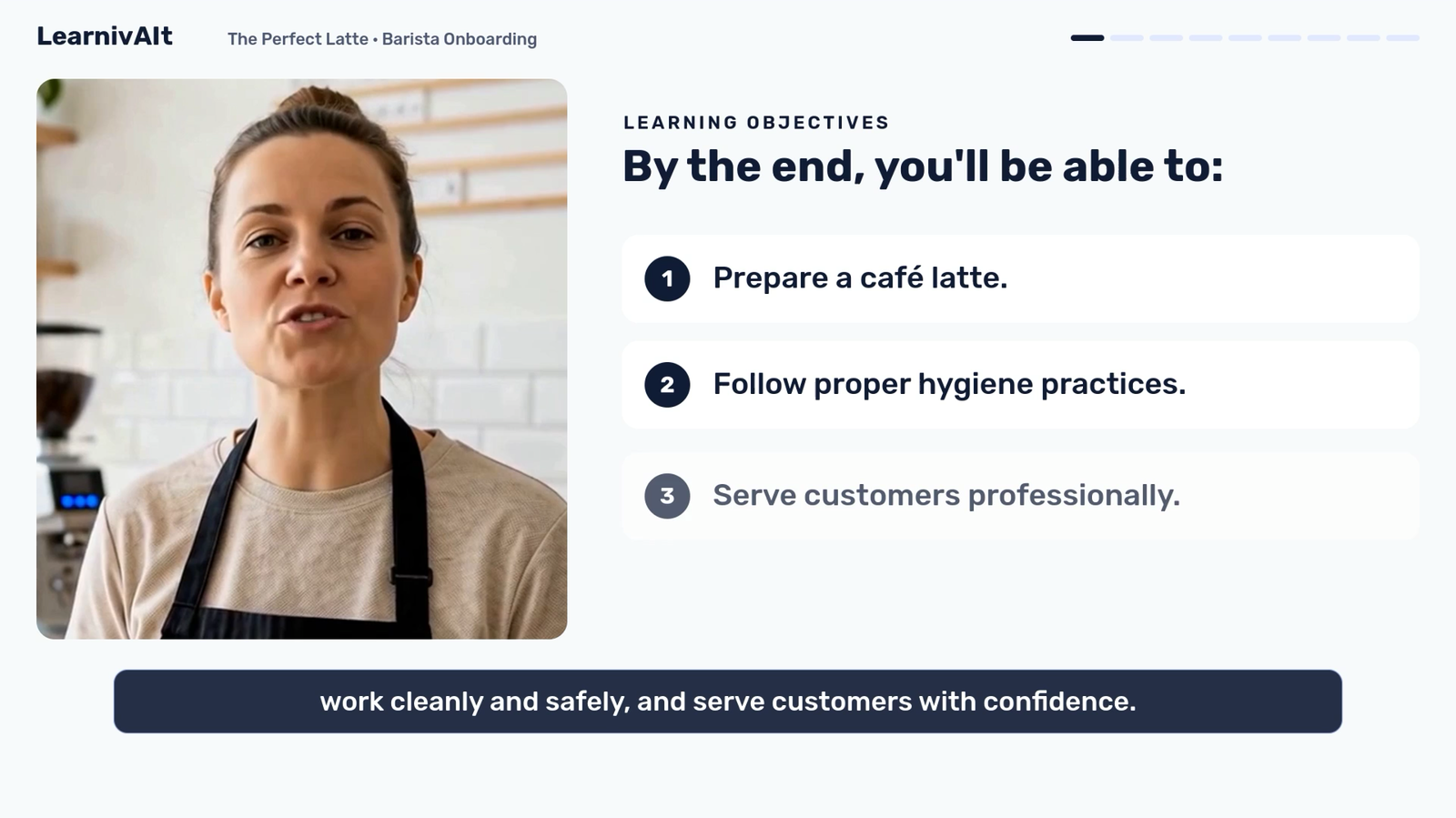 The Perfect Latte · Barista Onboarding