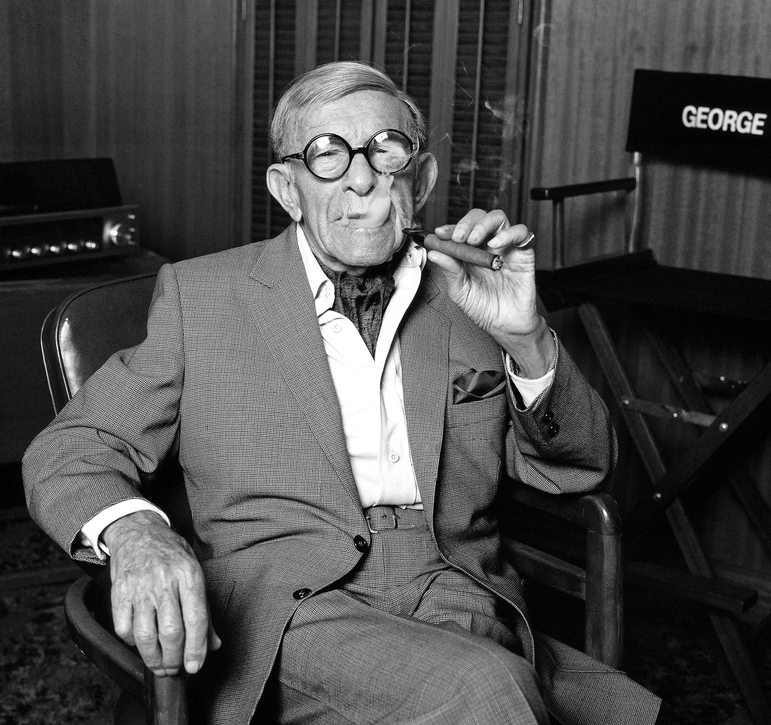 Iconic science fiction author Ray Bradbury editorial environmental portrait photographed by Ken Sax.