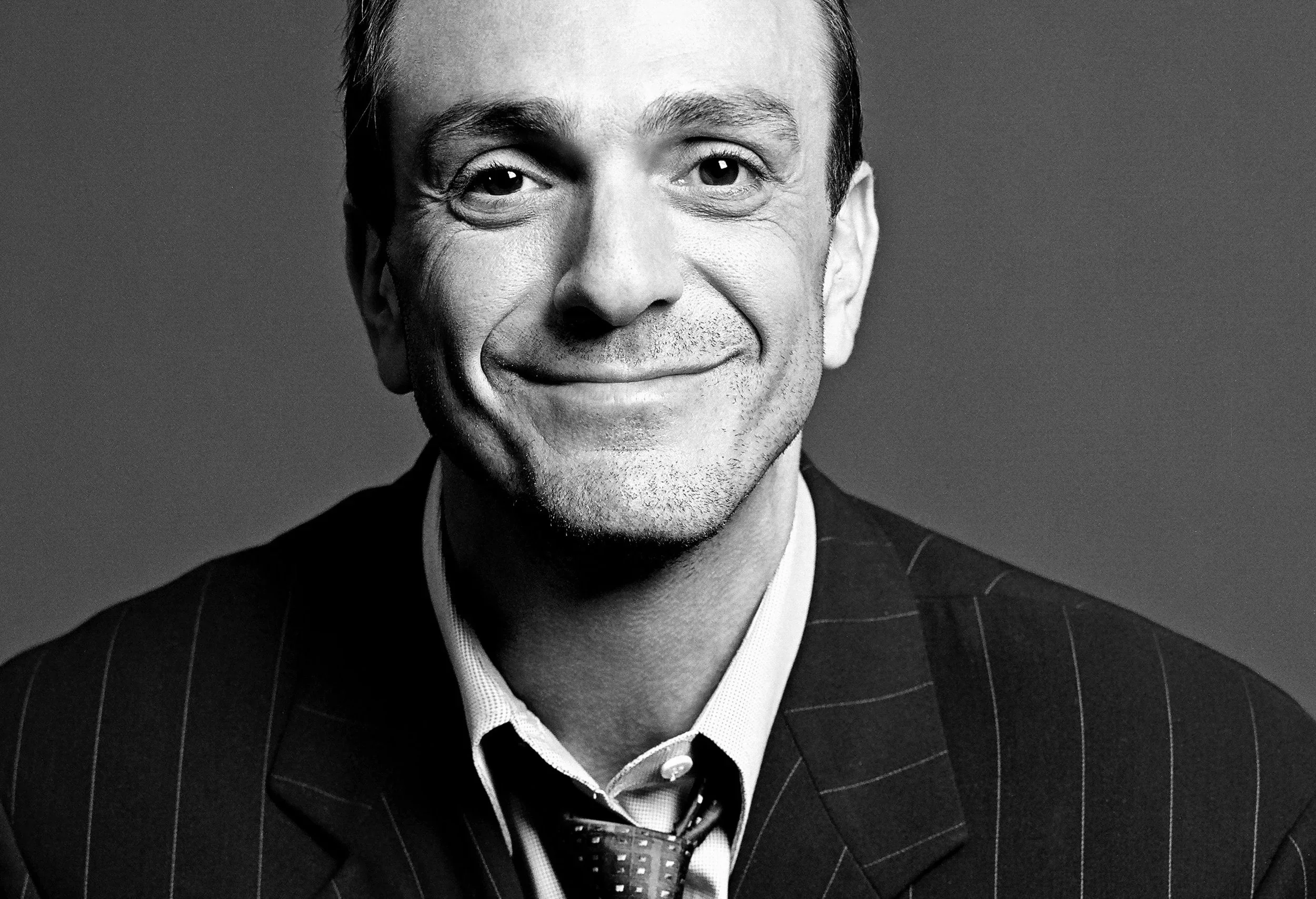 Actor Hank Azaria black and white celebrity portrait photographed by Ken Sax Corporate Photography LA.
