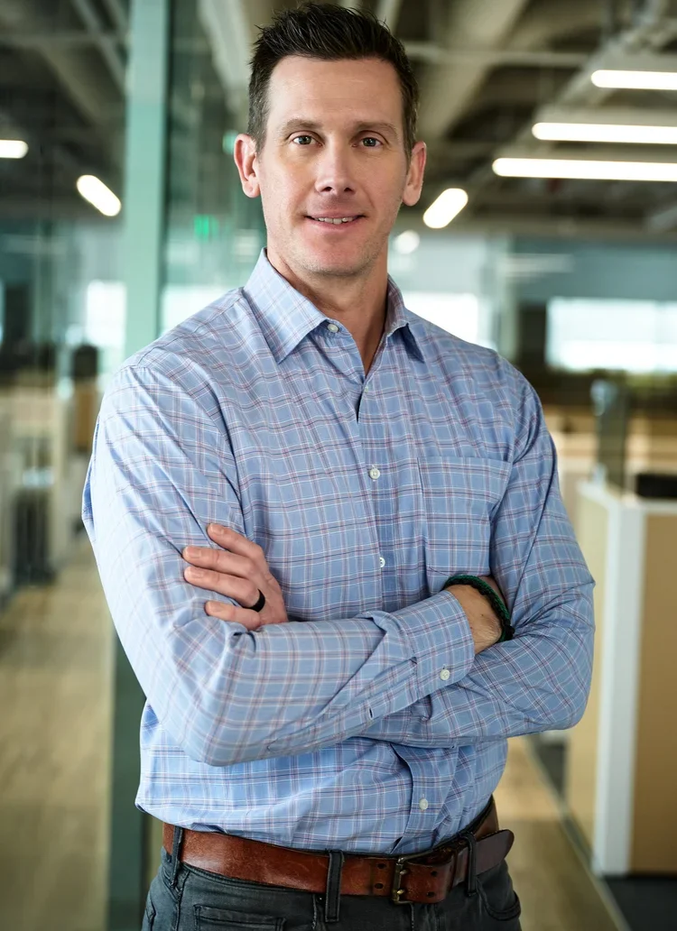 On-location corporate environmental portrait of business executive in modern office by Ken Sax Corporate Photography LA.