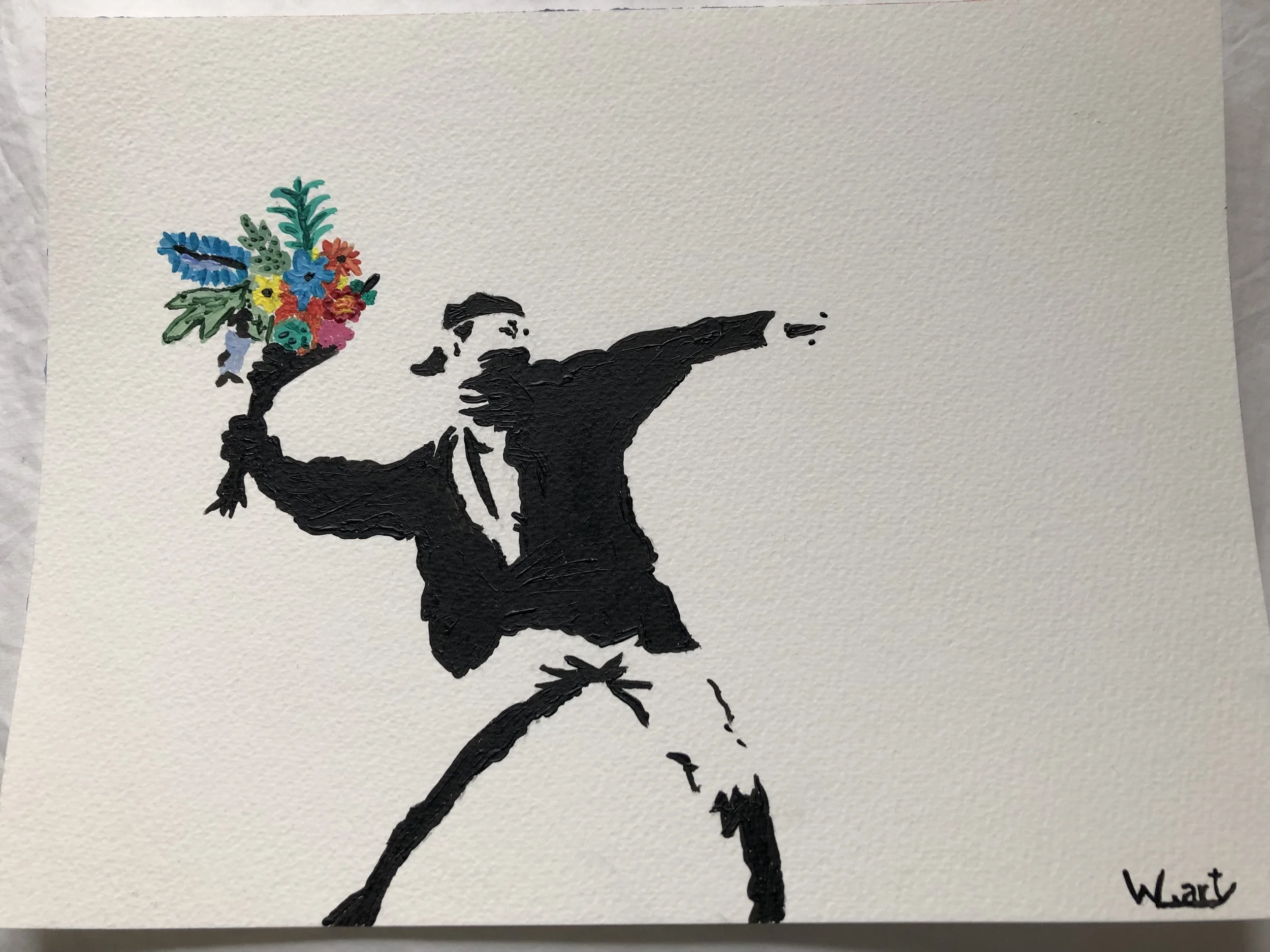 Banksy - Der Bluenstrausswerfer
