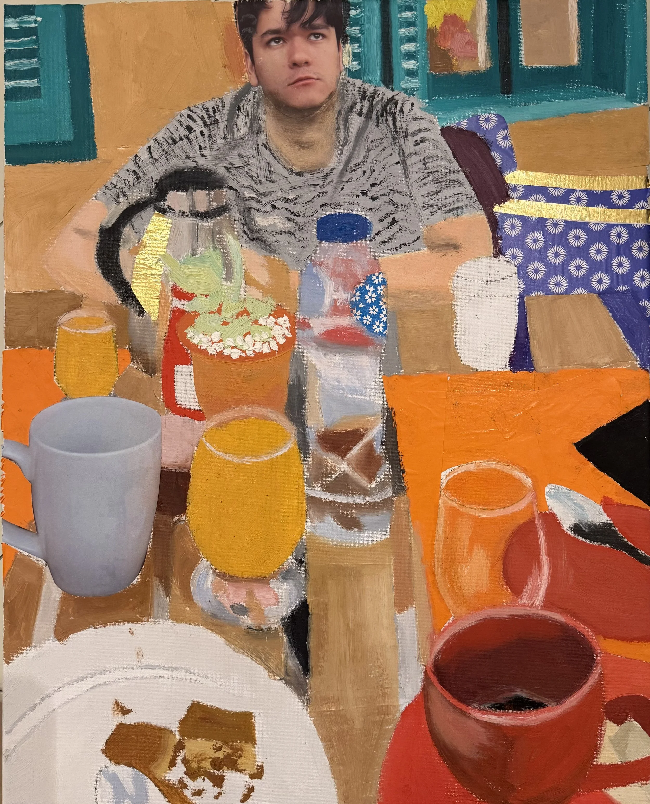 Breakfast in Egypt, 2023, Collage, 16 x 20 Inches