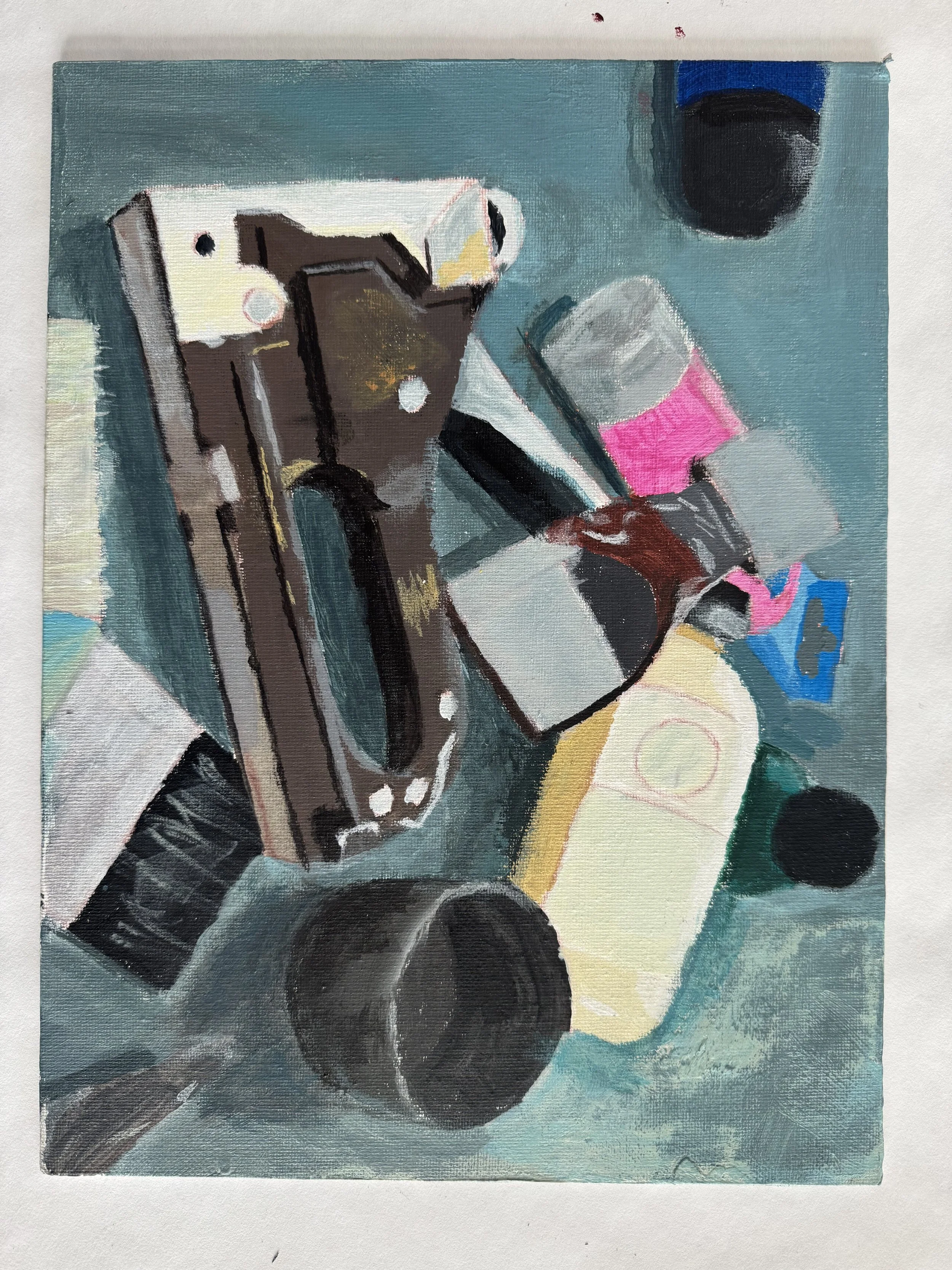 Art Materials 2, 2024, Acrylic on Panel, 9 x 12 Inches