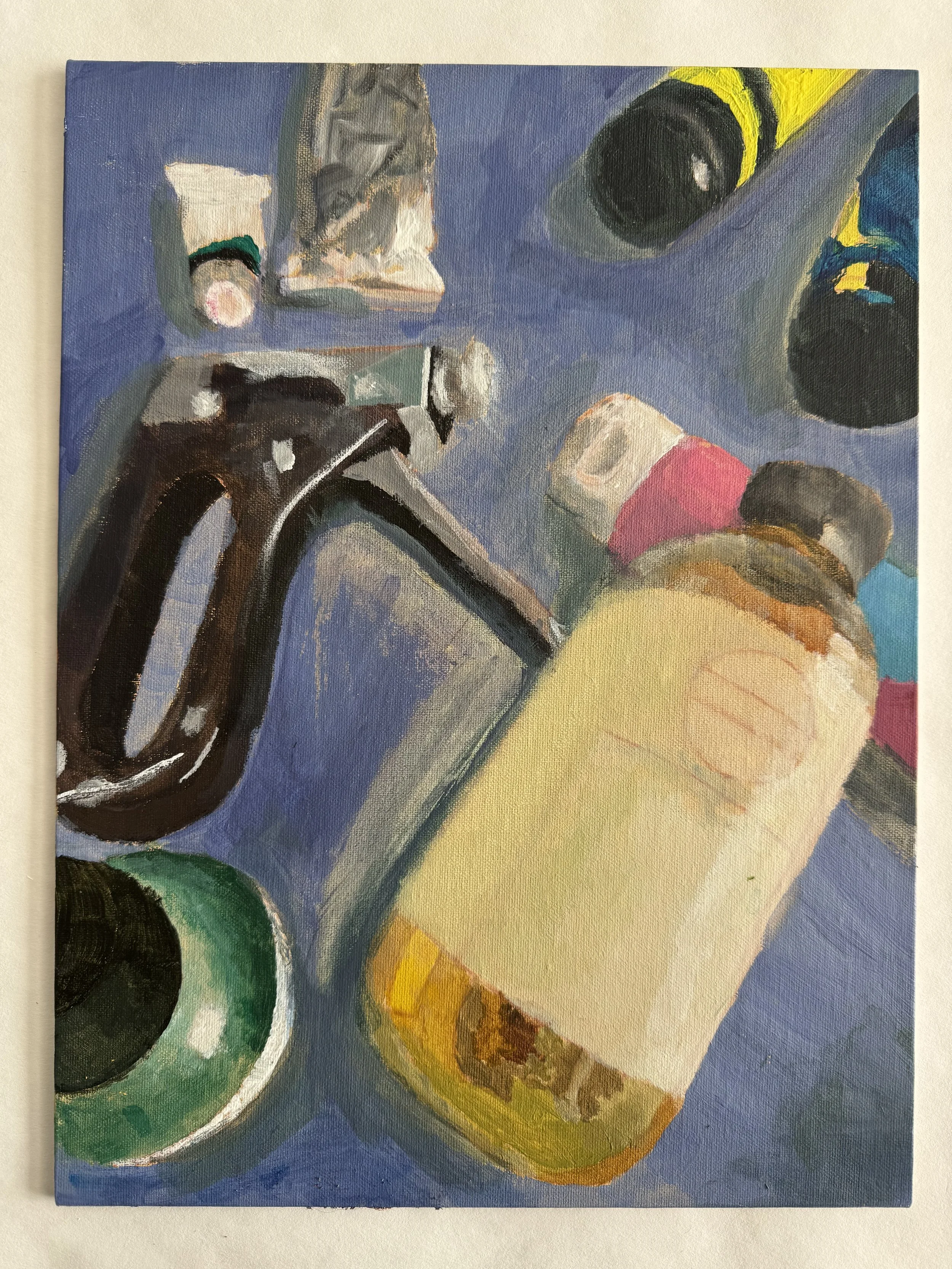 Art Materials, 2024, Acrylic on Panel, 9 x 12 Inches