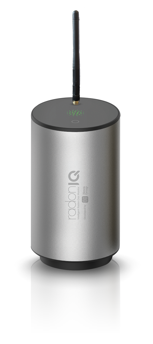 radonIQ intelligent radon gas monitor with aerial