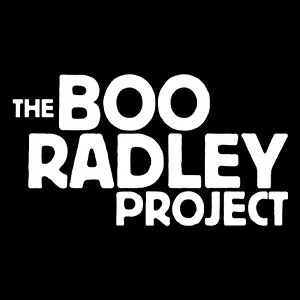 Logo for The Boo Radley Project in white text on black background