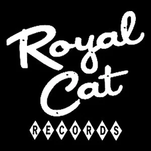 Logo for Royal Cat Records with stylized text on a black background.