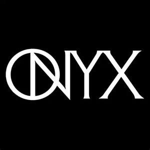A black background with white stylized text reading 'ONYX'.