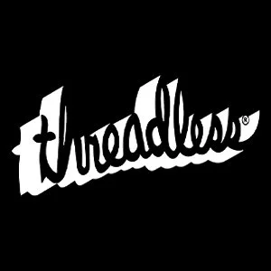 Threadless logo in white text on a black background.