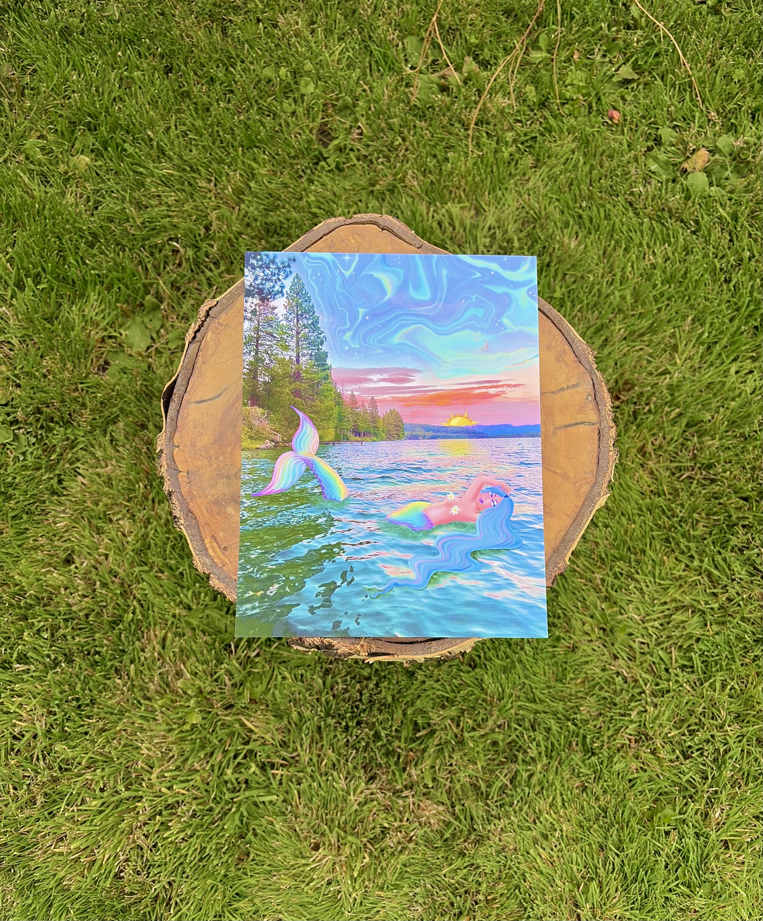 Fresh Water-Nymph Digital Print