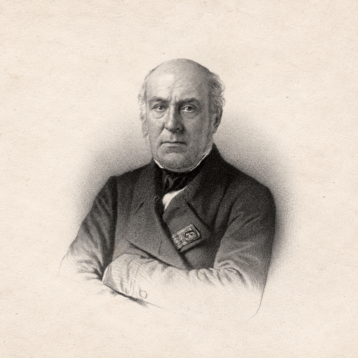 Lithograph of Georges Washington de Lafayette (1779–1849) by Émile Desmaisons, 1848