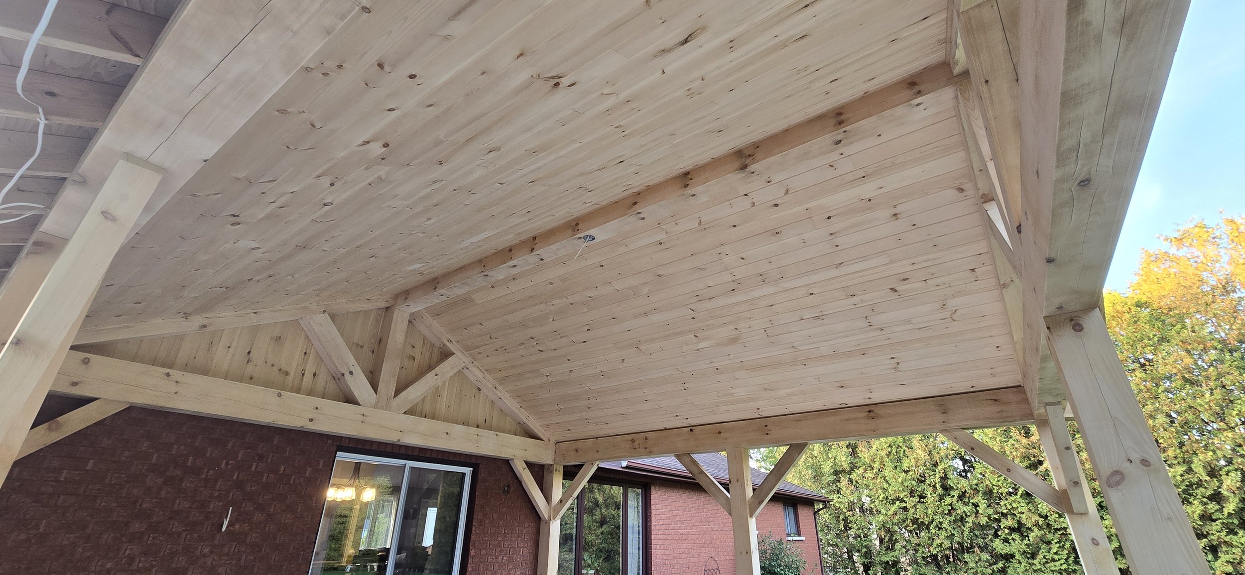 Timber frame in progress